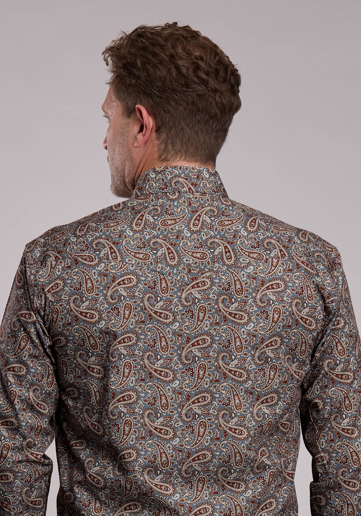Mens Roper Amarillo Paisley Western Snap Shirt