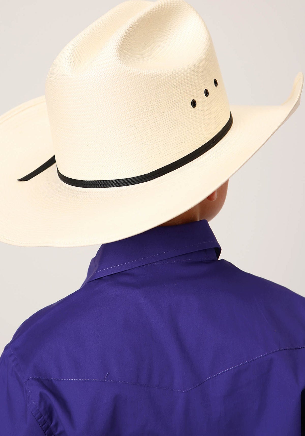 Boys Long Sleeve Snap Solid Poplin Western Model Western Shirt