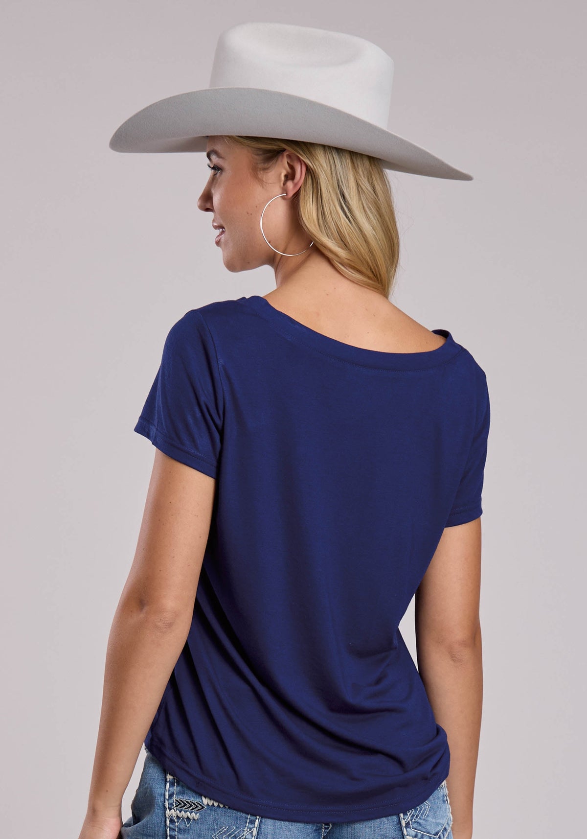 Womens Roper Poly Rayon Western Jersey Tee