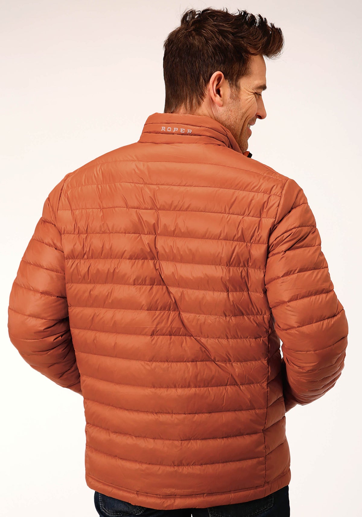 Mens Down Proof Coated Jacket Rust