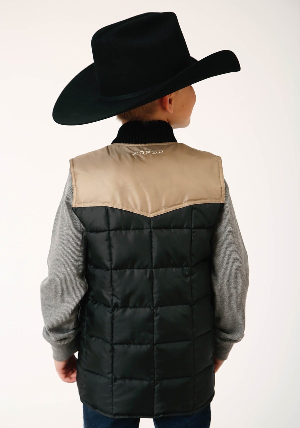 Boys Quilted Polyfilled Vest Poly Filled Western Vest