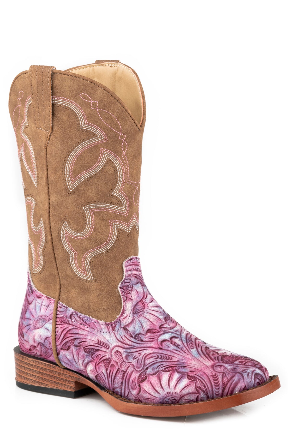 Little Girls Tan Shaft With Western Stitch