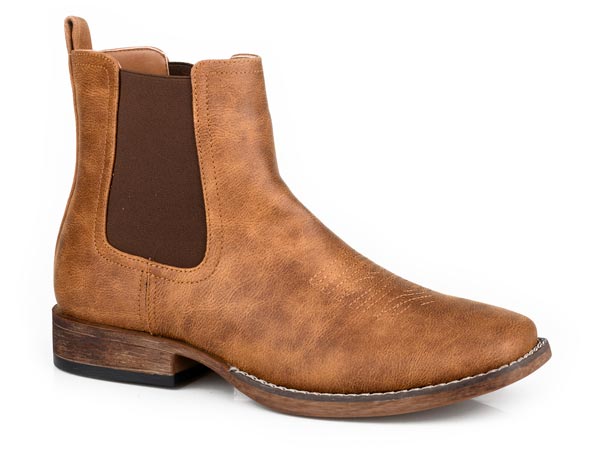 Mens Roper Square Toe Chelsea Ankle Logan Boots