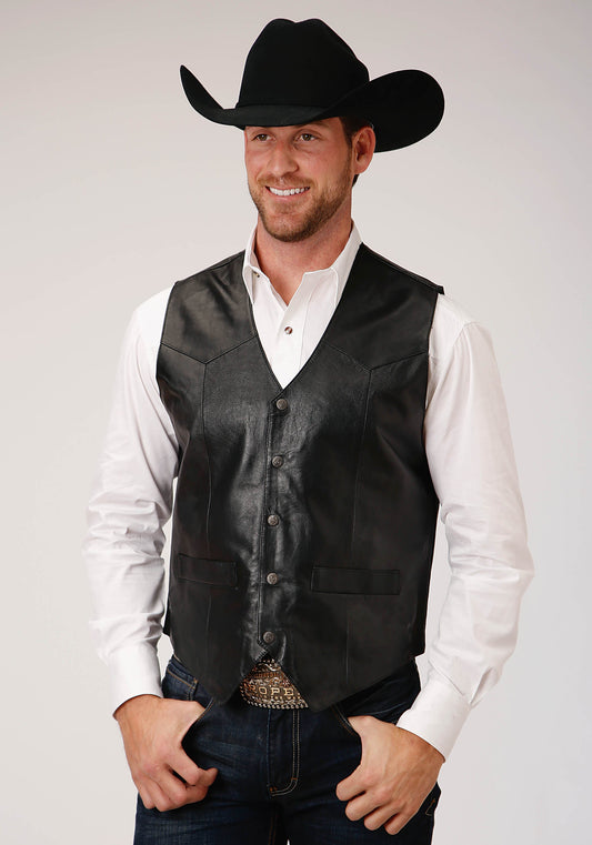 Mens Vest Big Man Western Vest