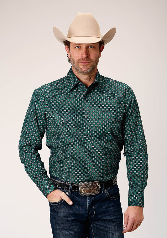Mens Long Sleeve Snap Croshort Sleeve Walk Foulard Western Shirt