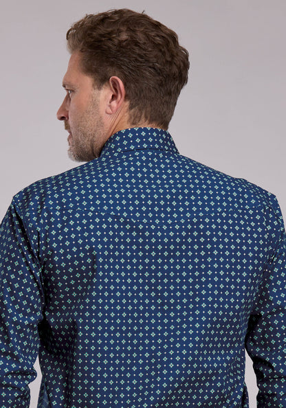 Mens Roper Night Sky Foulard Western Snap Shirt