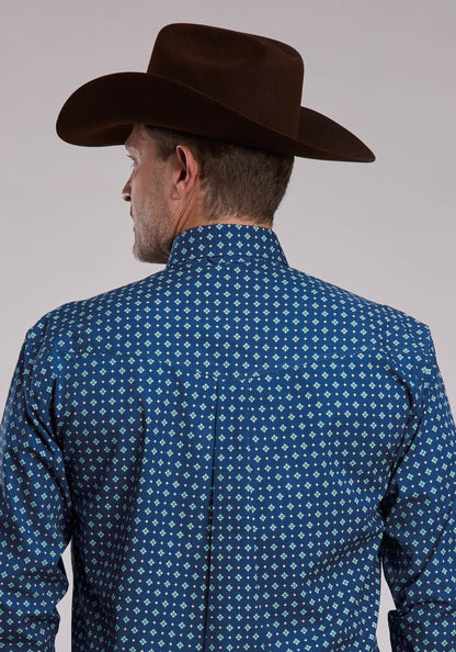 Mens Roper Night Sky Foulard Western Button Up Shirt