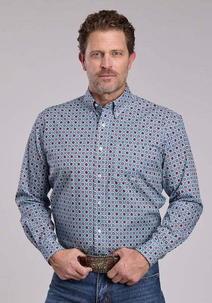 Mens Roper Vintage Scroll Foulard Long Sleeve Button Shirt