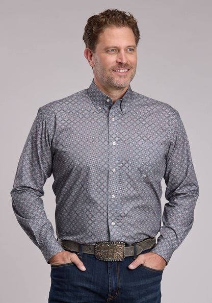Mens Roper Smoke Medallion Western Button Up Shirt