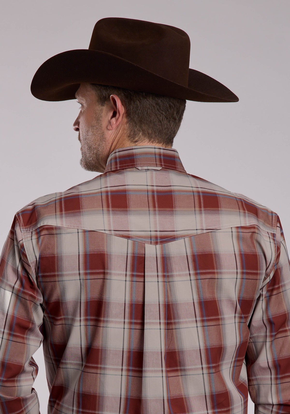 Mens Roper Red Rock Plaid Western Button Up Shirt