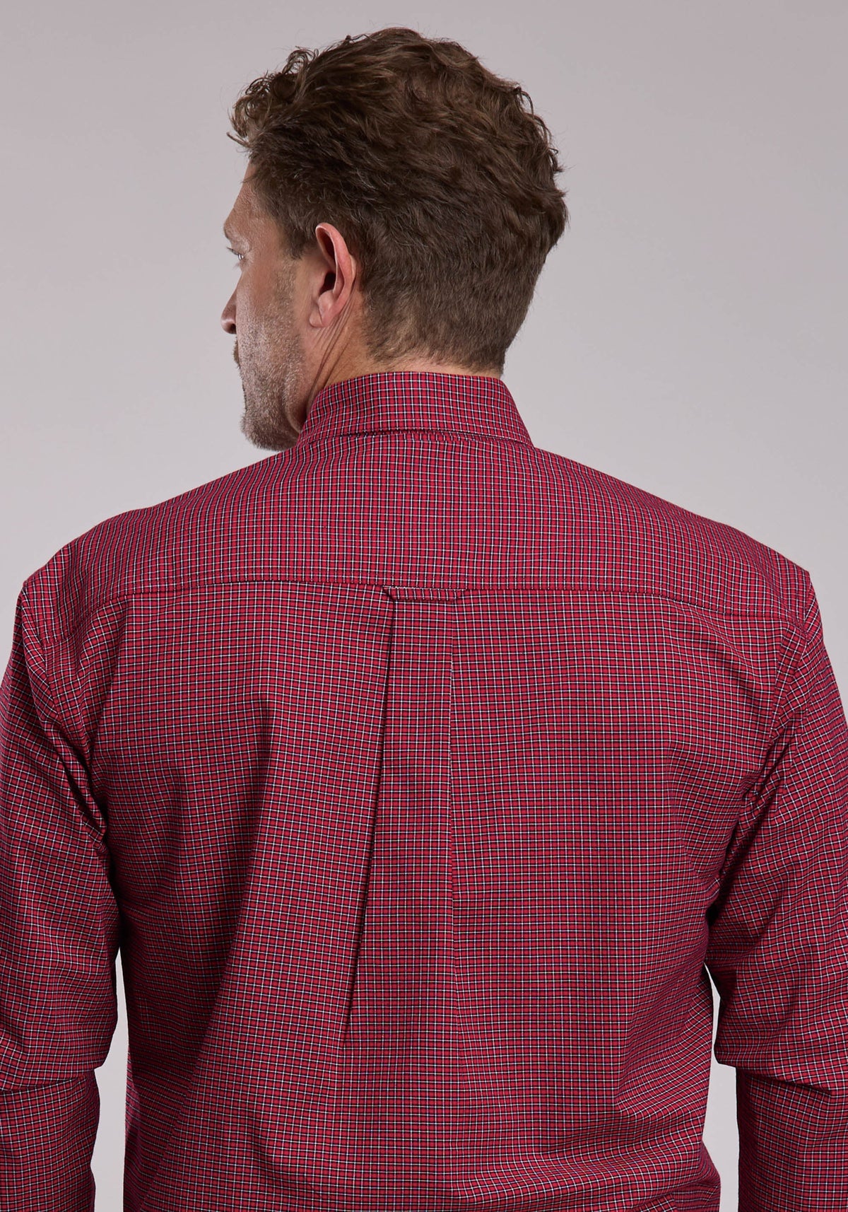 Mens Roper Stretch Check Western Button Up Shirt