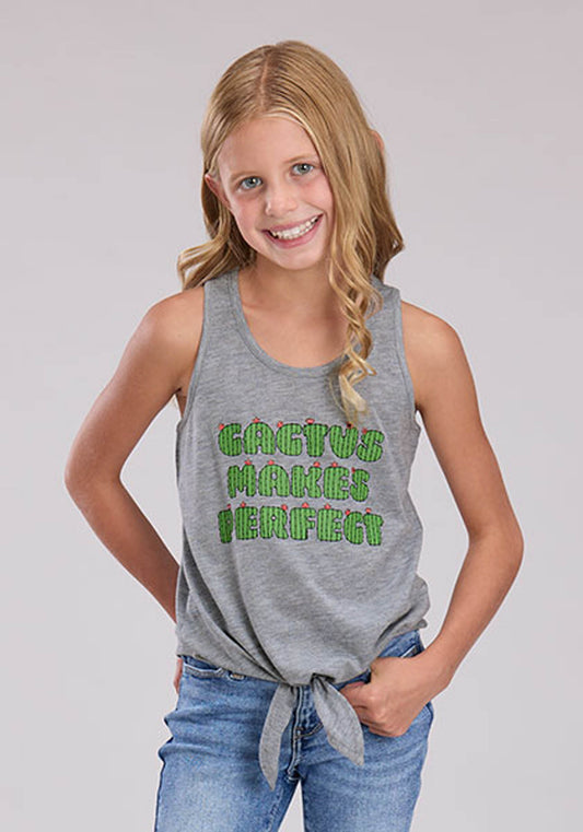 Girls Poly Rayon Jersey Knit Racerback Tank Sleeveless Pullover Western Shi