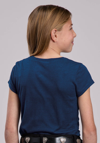 Girls Roper Poly Rayon Western Jersey Short Sleeve Tshirt