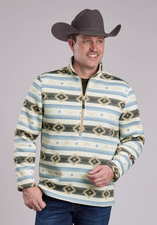 Mens Roper Aztec Knit Pullover Sweater