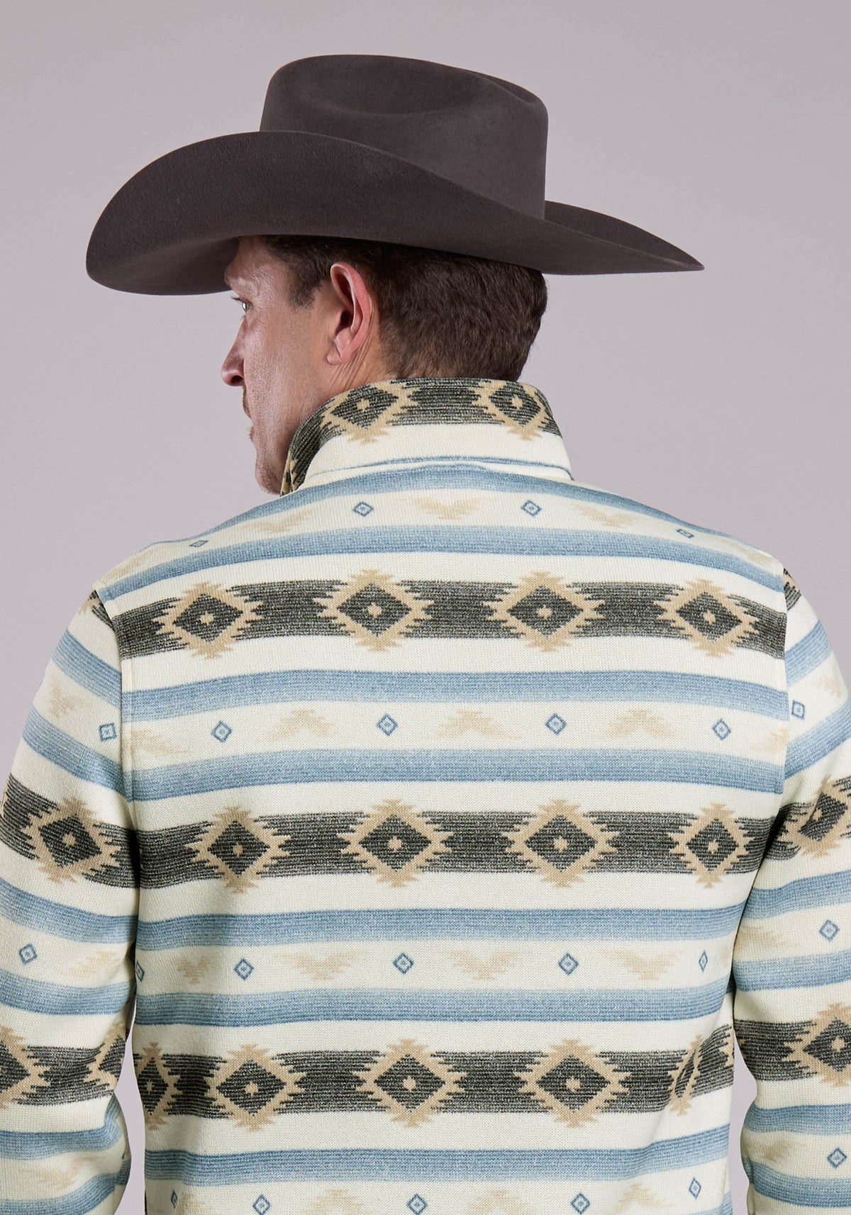 Mens Roper Aztec Knit Pullover Sweater