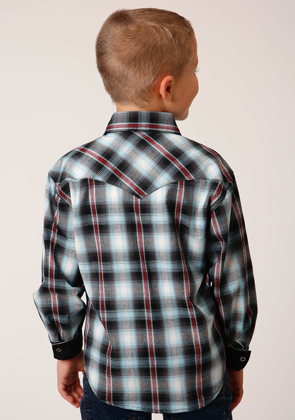Boys Long Sleeve Snap Dusk Dobby Western Shirt