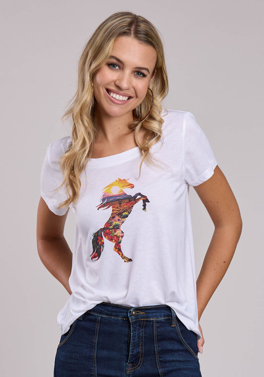 Womens Roper Poly Rayon Jersey Short Sleeve Shirt