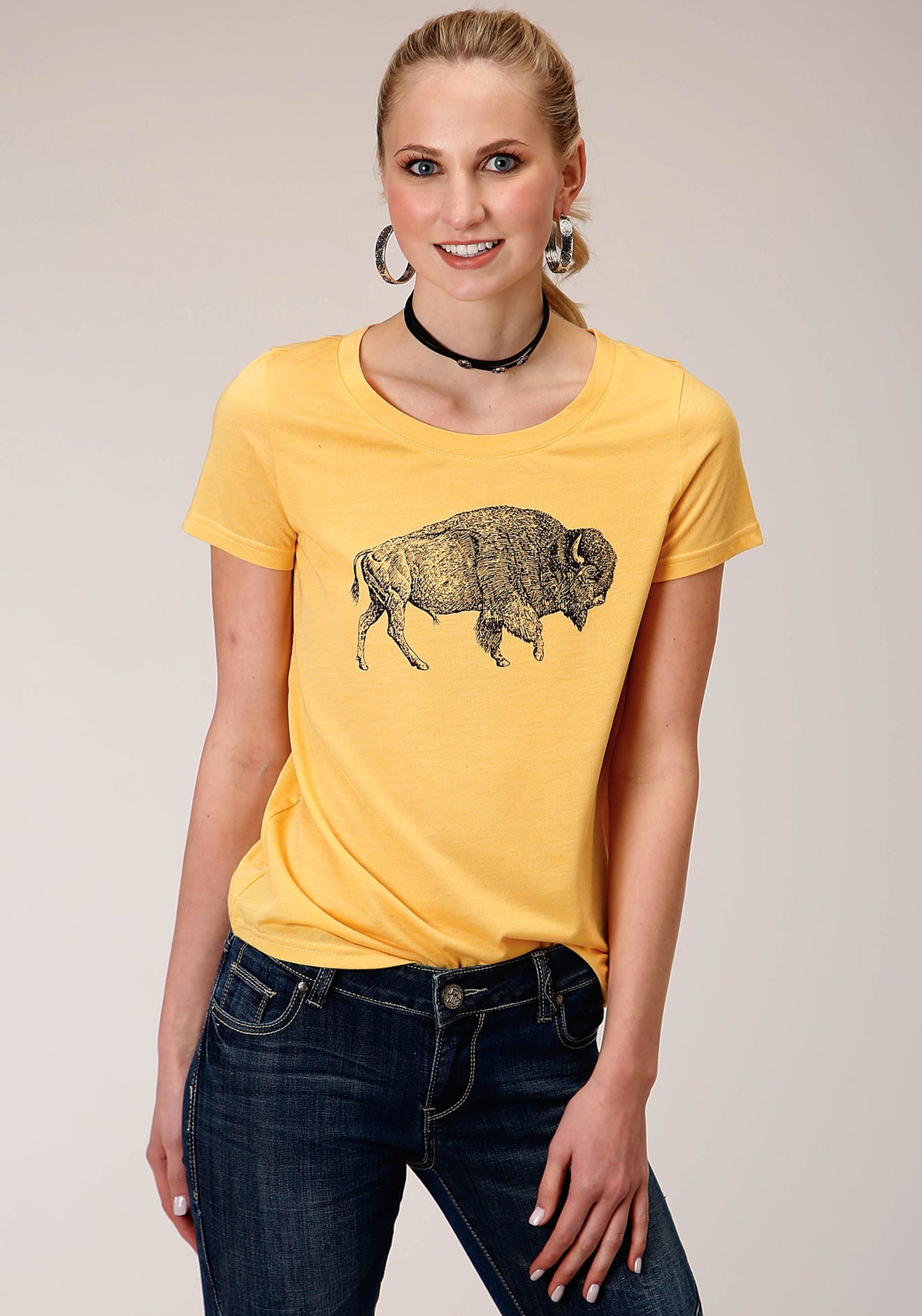 Womens Short Sleeve Knit Poly Rayon Short Sleeve  Tee Top