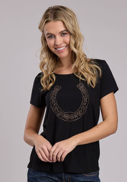 Womens Roper Poly Rayon Western Jersey Scooop Neck Tee