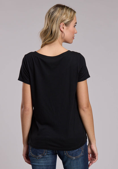 Womens Roper Poly Rayon Western Jersey Scooop Neck Tee