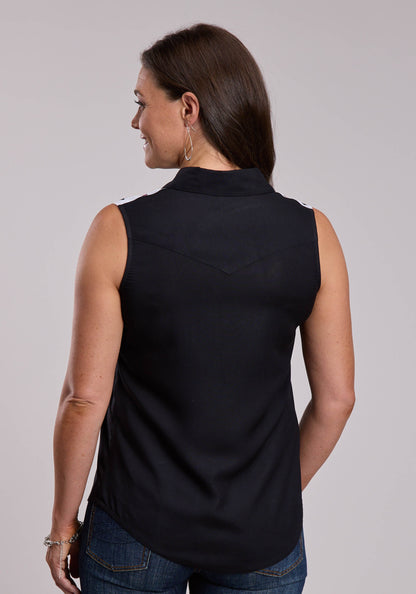 Womens Roper Rayon Challis Sleeveless Top