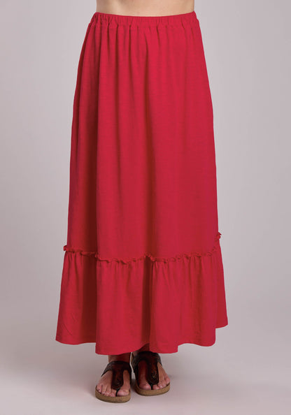 Womens Roper Slub Jersey Knit Midi Skirt