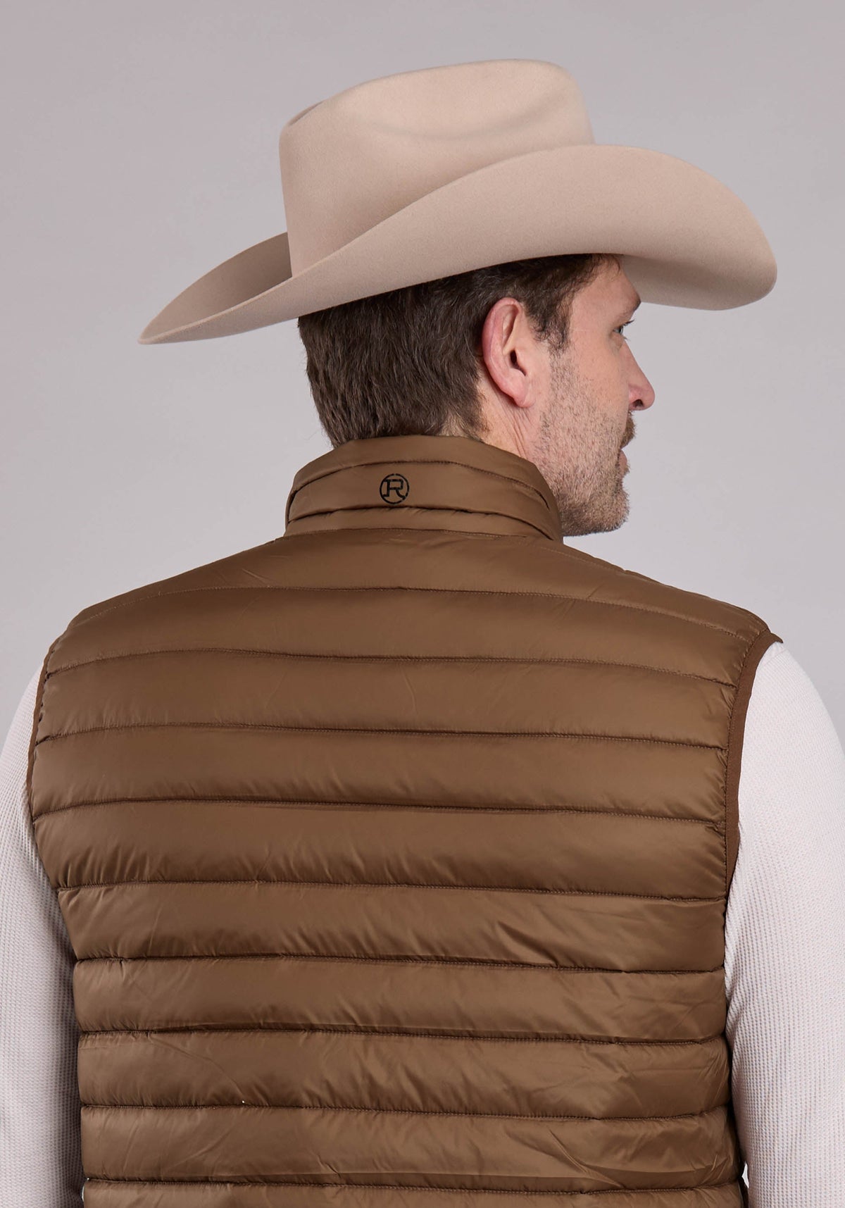 Mens Vest Zipper Nylon Down Proof Coated Western Vest