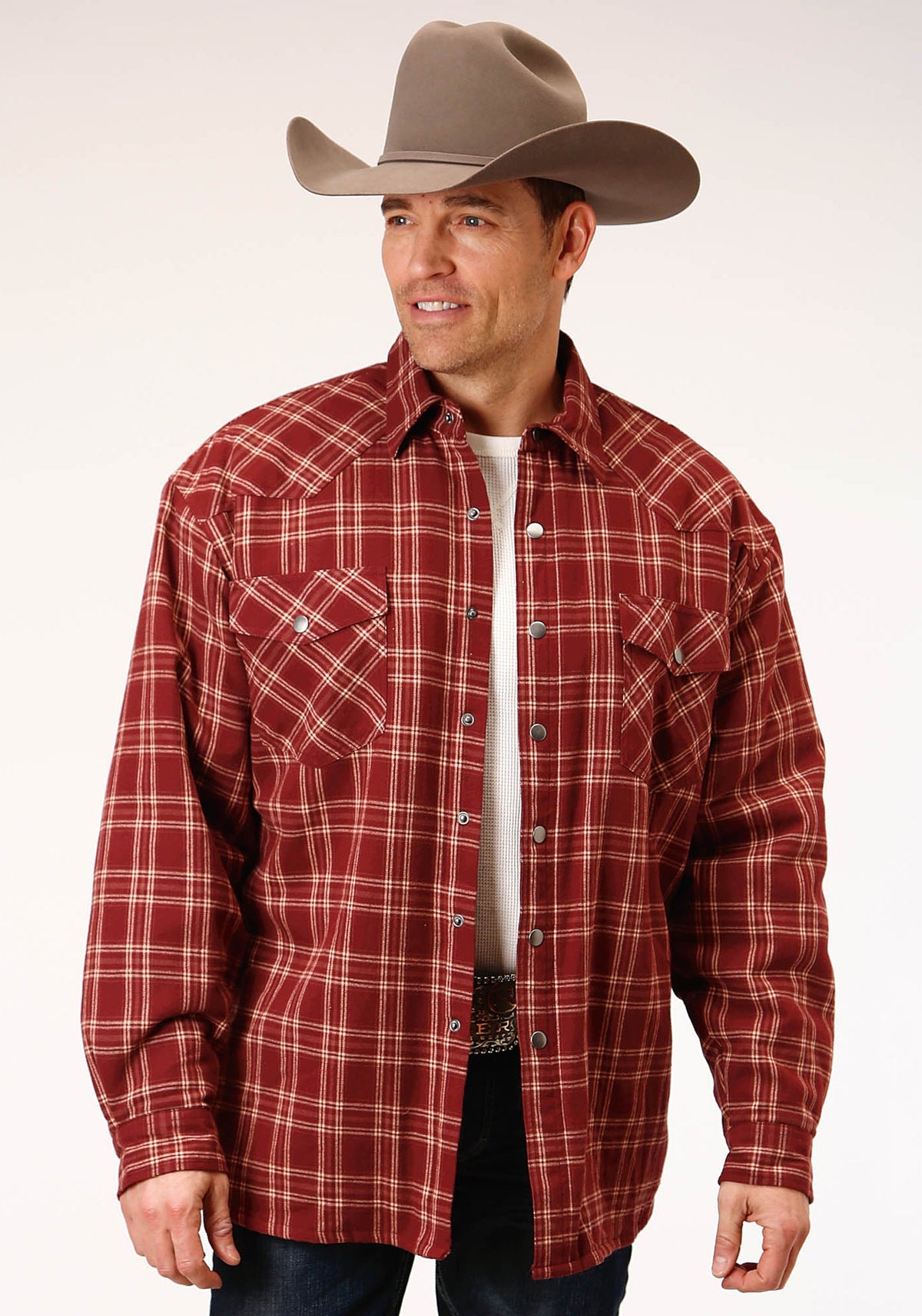 Mens Long Sleeve Tall Fit Snap Sherpa Lined Flannel Shirt Jacket