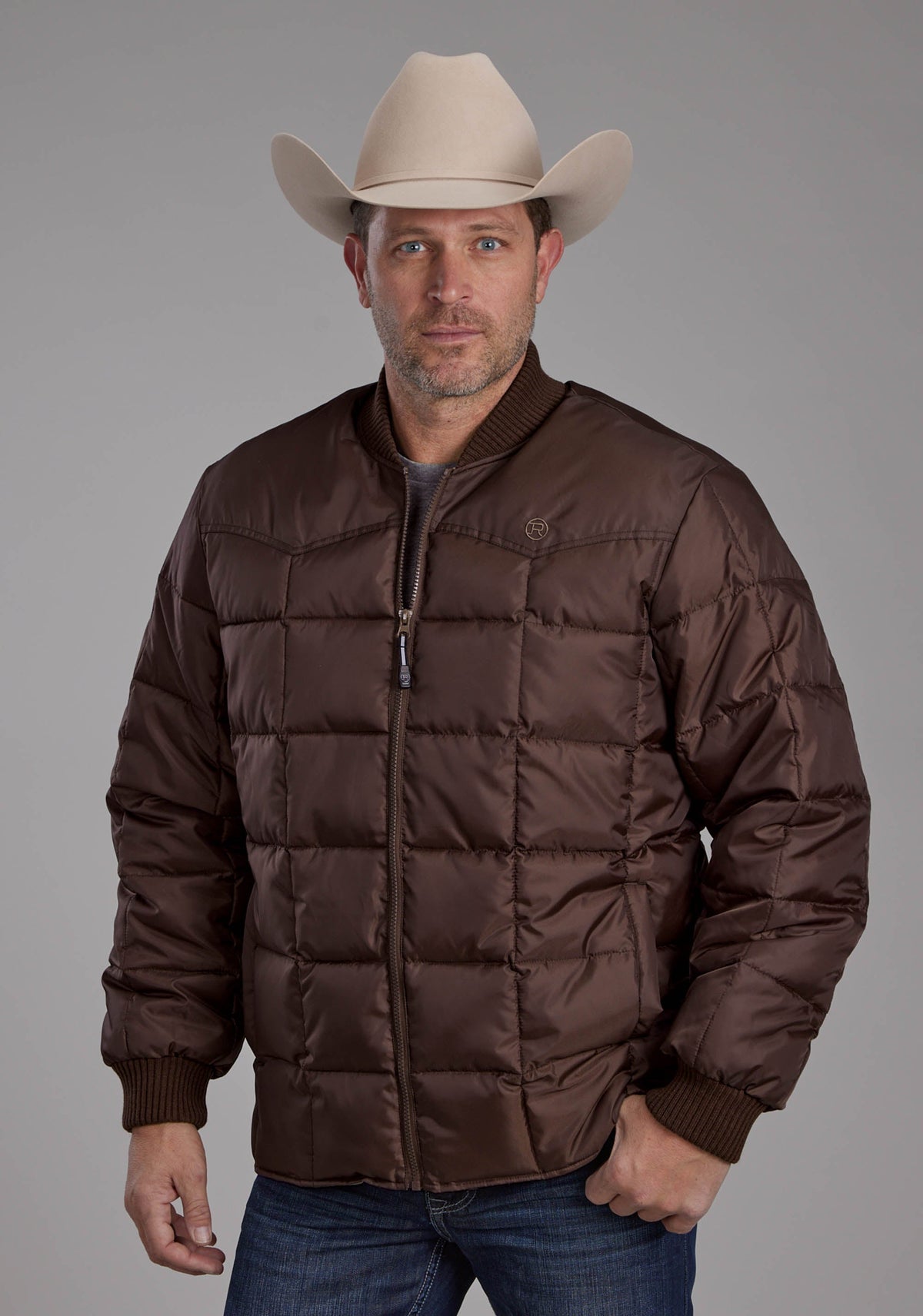 Mens Chocolate Zipper Jacket