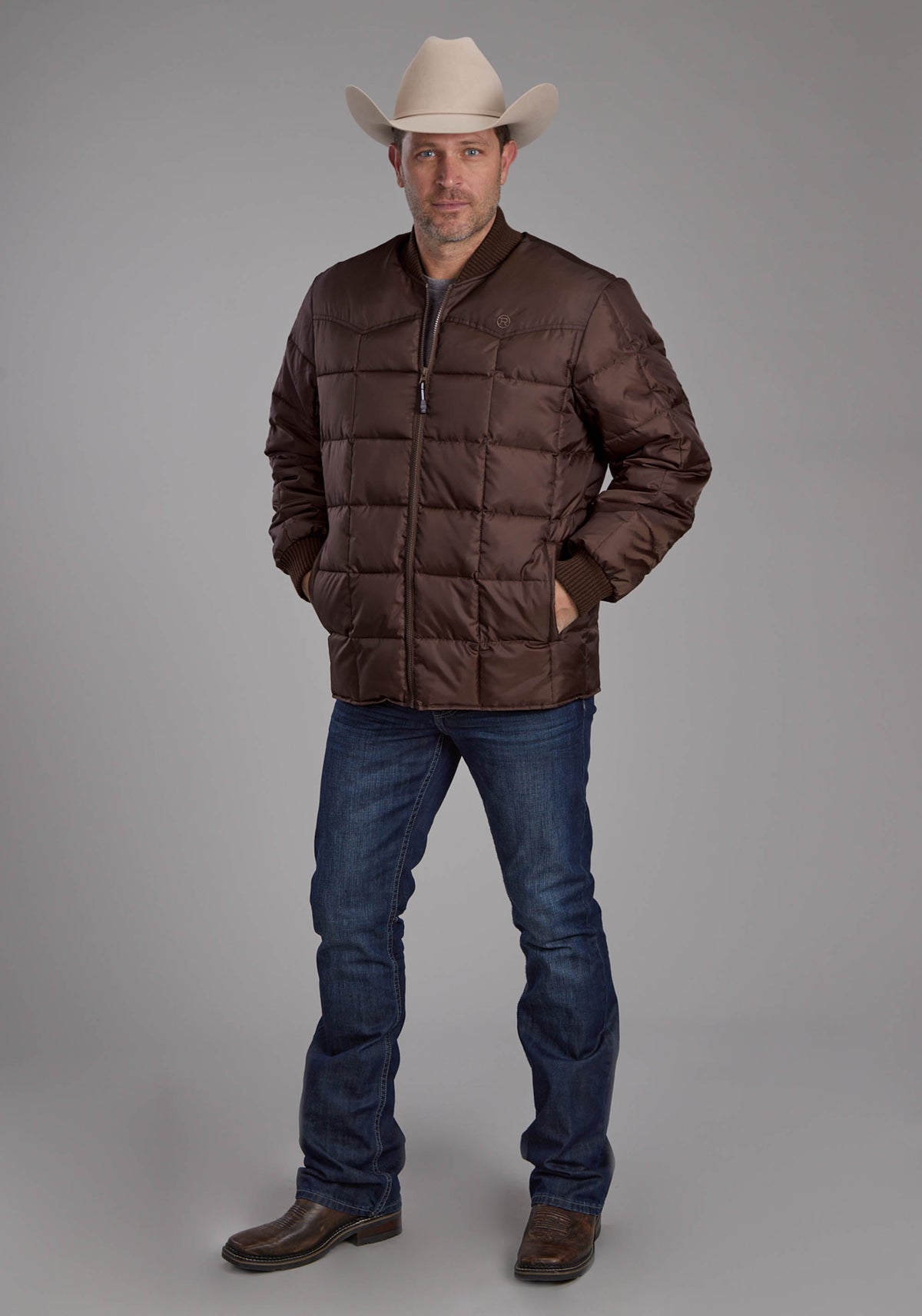 Mens Chocolate Zipper Jacket