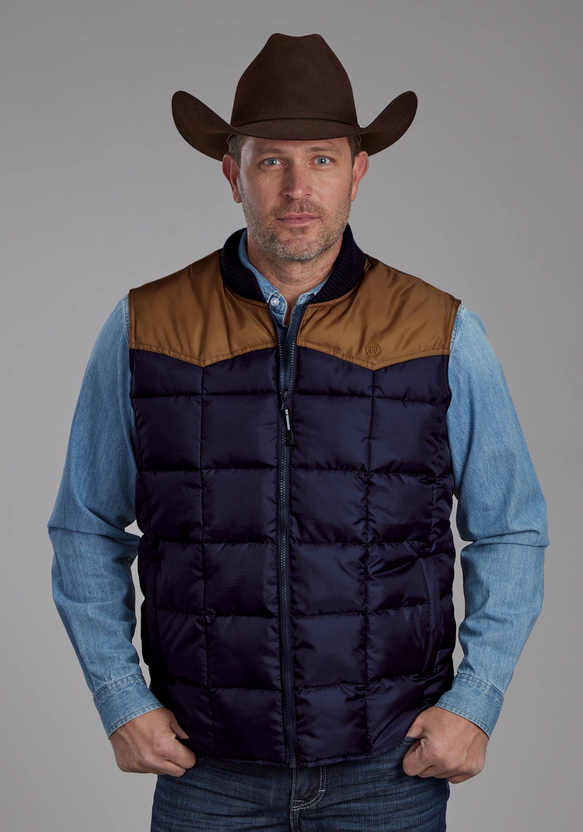 Mens Poly Fill Zipper Vest