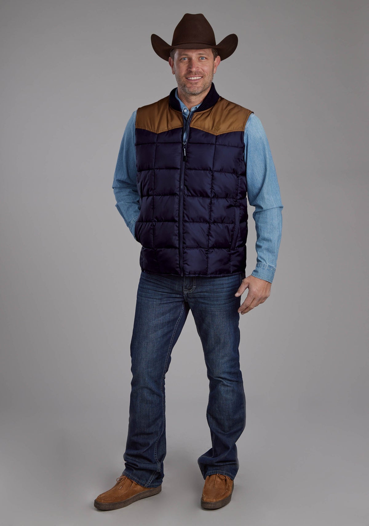Mens Poly Fill Zipper Vest