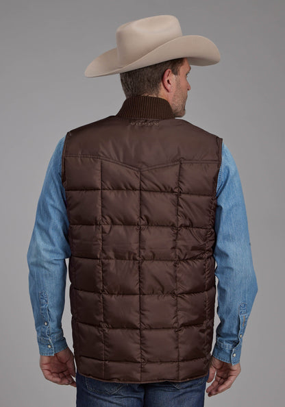 Mens Chocolate Zipper Vest