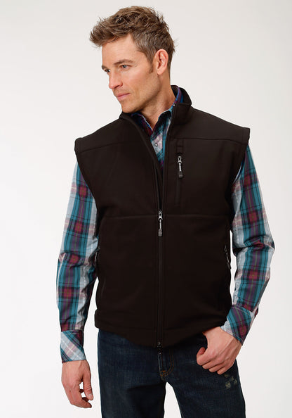 Mens Outerwear Black With Black Fleece