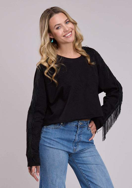 Womens Jacket Pullover Cotton Fleece Ls Sweatshirt Western Jacket