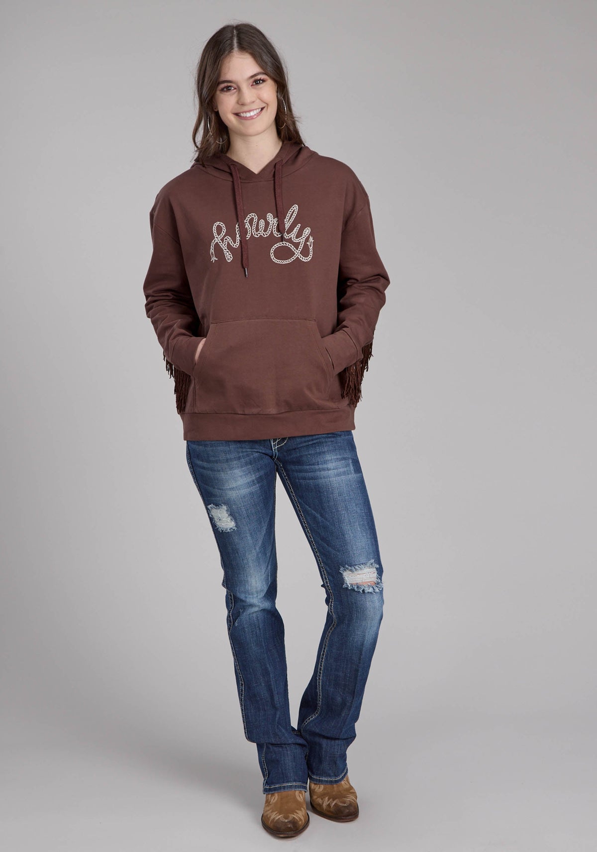 Womens Cotton Fleece Hooded Sweatshirt Pullover Jacket