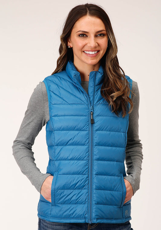 Womens Down  Cushable Down Filled Vest  Teal