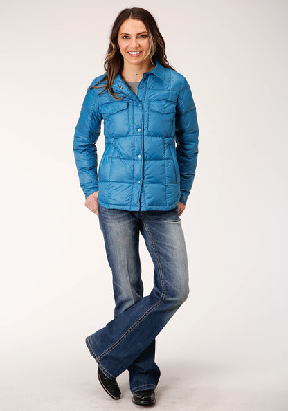 Womens Parachite Jacket With Downfill Teal