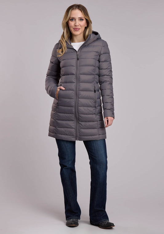 Womens Roper Crushable Down Filled Western Long Coat