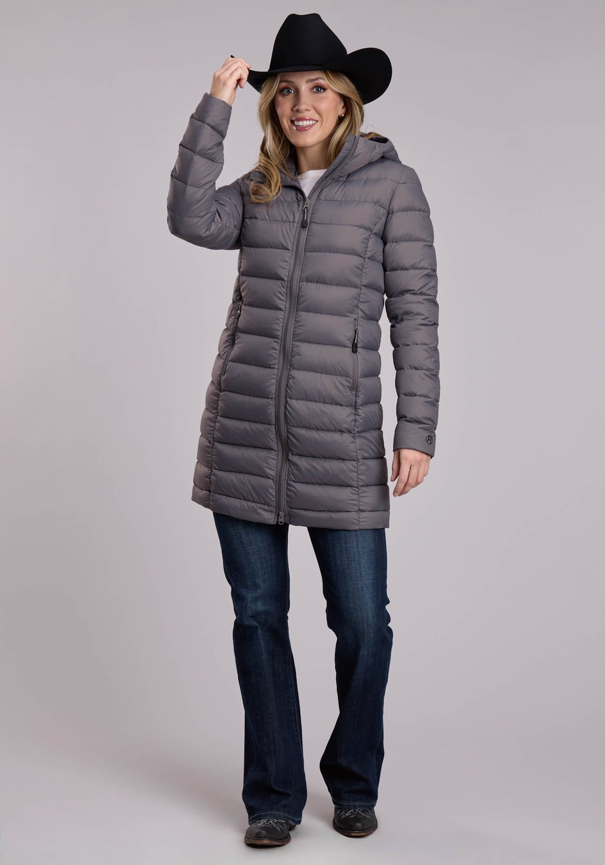Womens Roper Crushable Down Filled Western Long Coat
