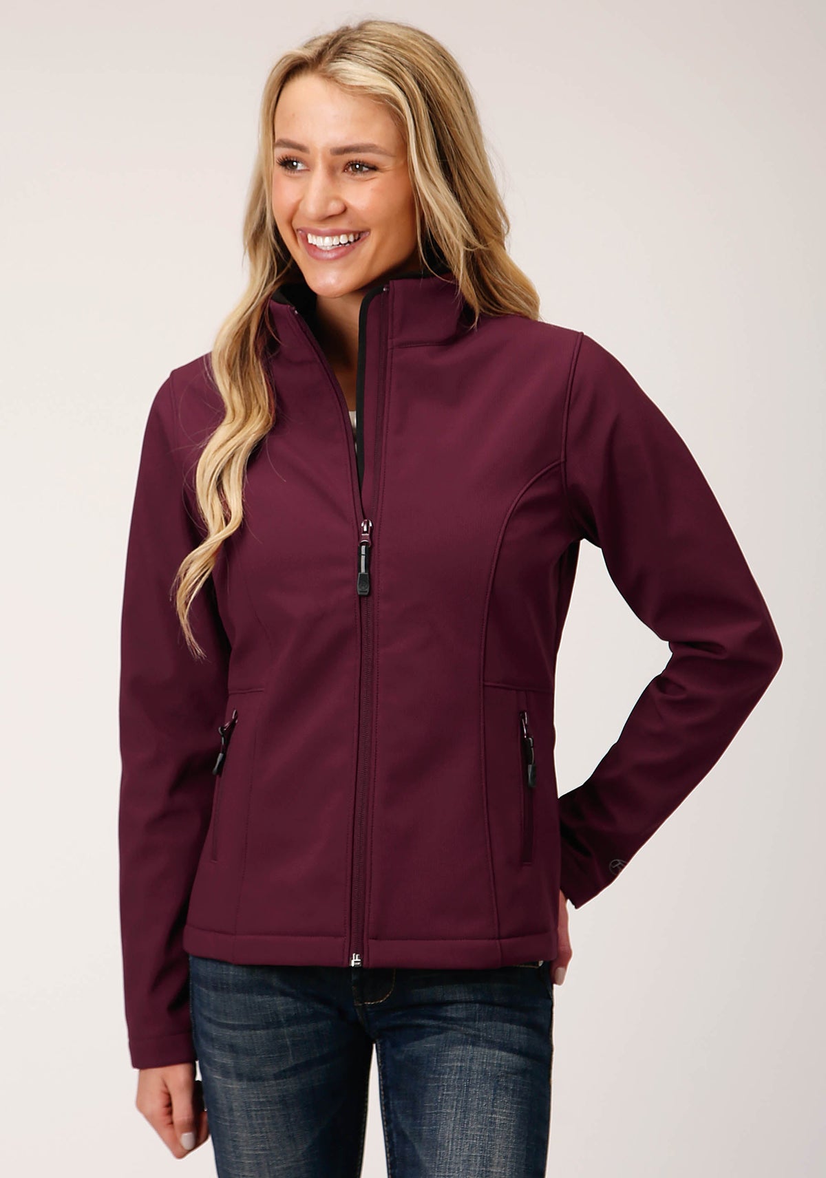 Womens Wine Softshell Tech Jacket