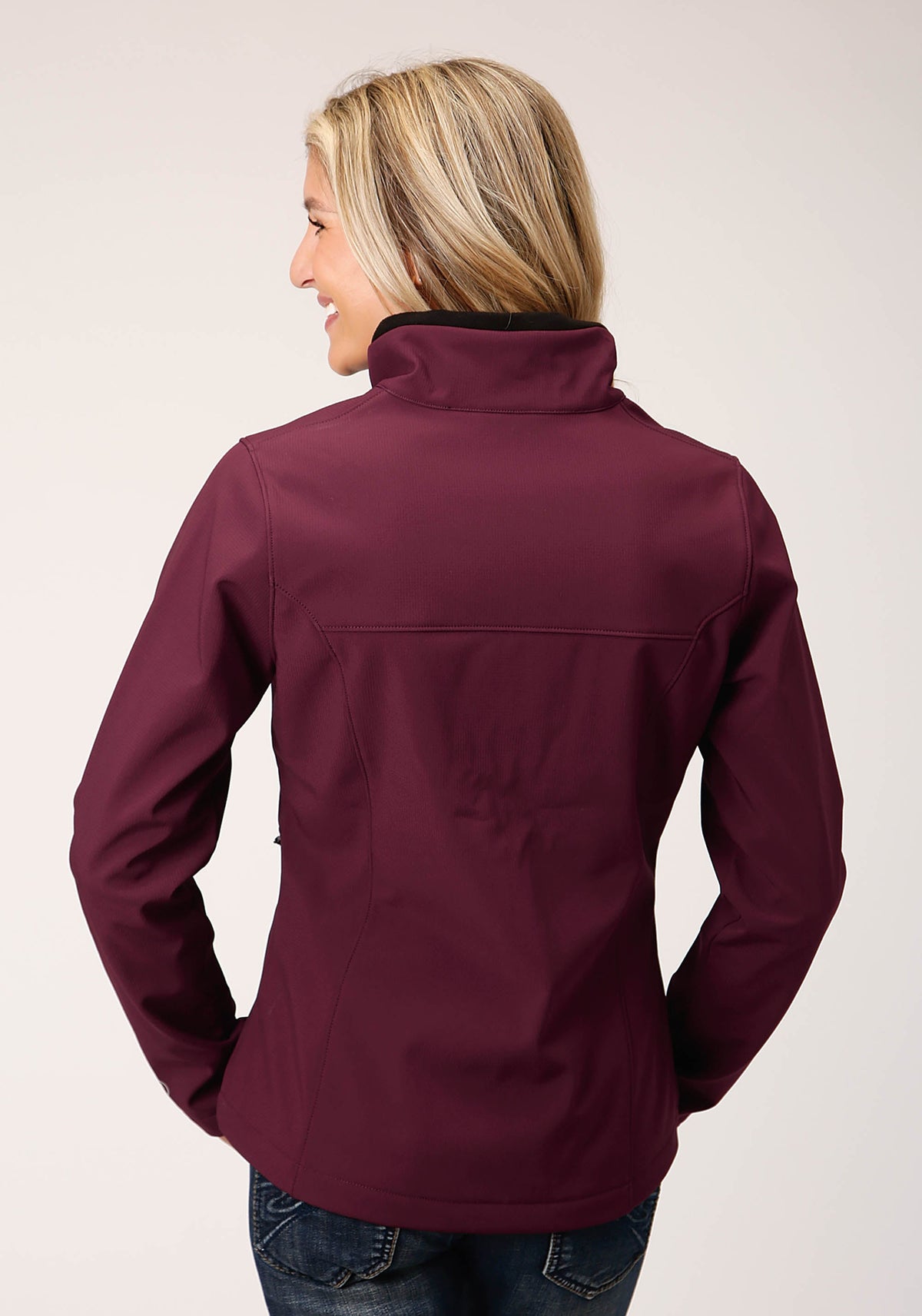 Womens Wine Softshell Tech Jacket