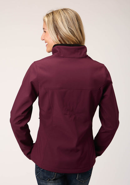 Womens Wine Softshell Tech Jacket