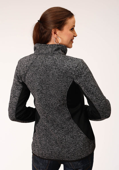 Womens Melange Charcoal Grey Tech Jacket