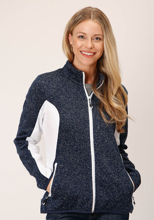Womens Sweater Bonded Fleece Jacket Tech Jacket