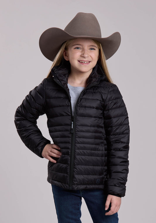 Girls Roper Crushable Down Filled Western Hooded Coat