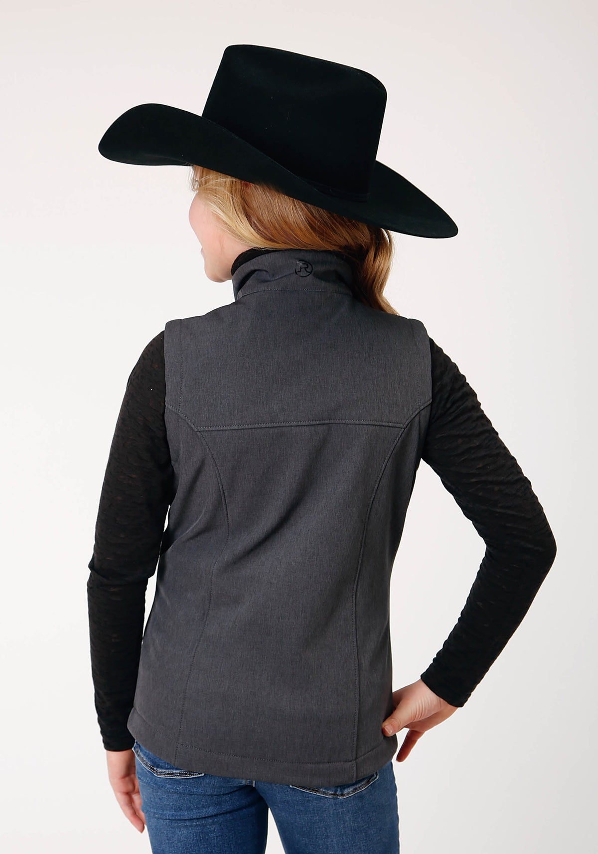 Girls  Heather Grey Softshell Tech Vest
