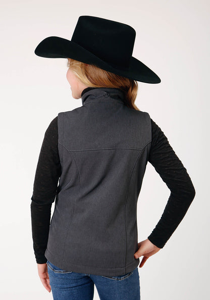 Girls  Heather Grey Softshell Tech Vest