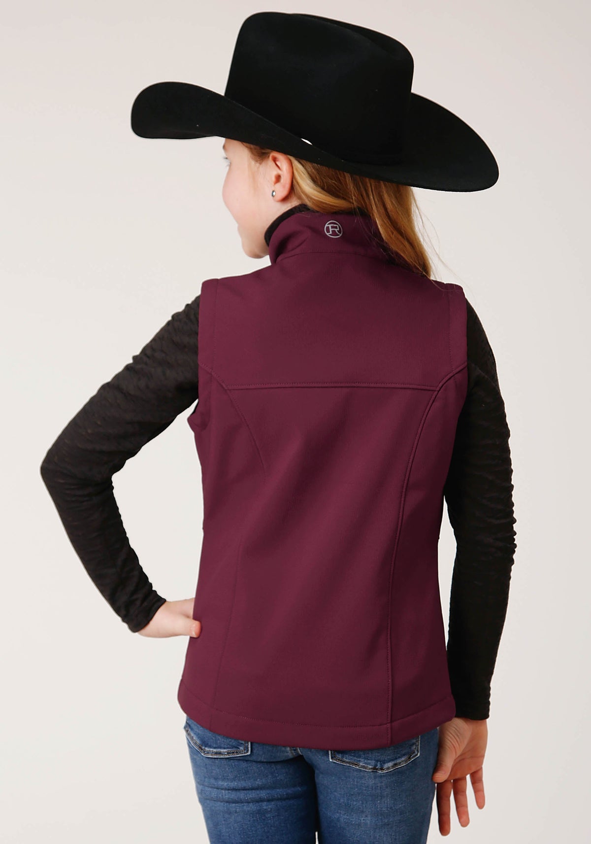 Girls  Wine Softshell Tech Vest