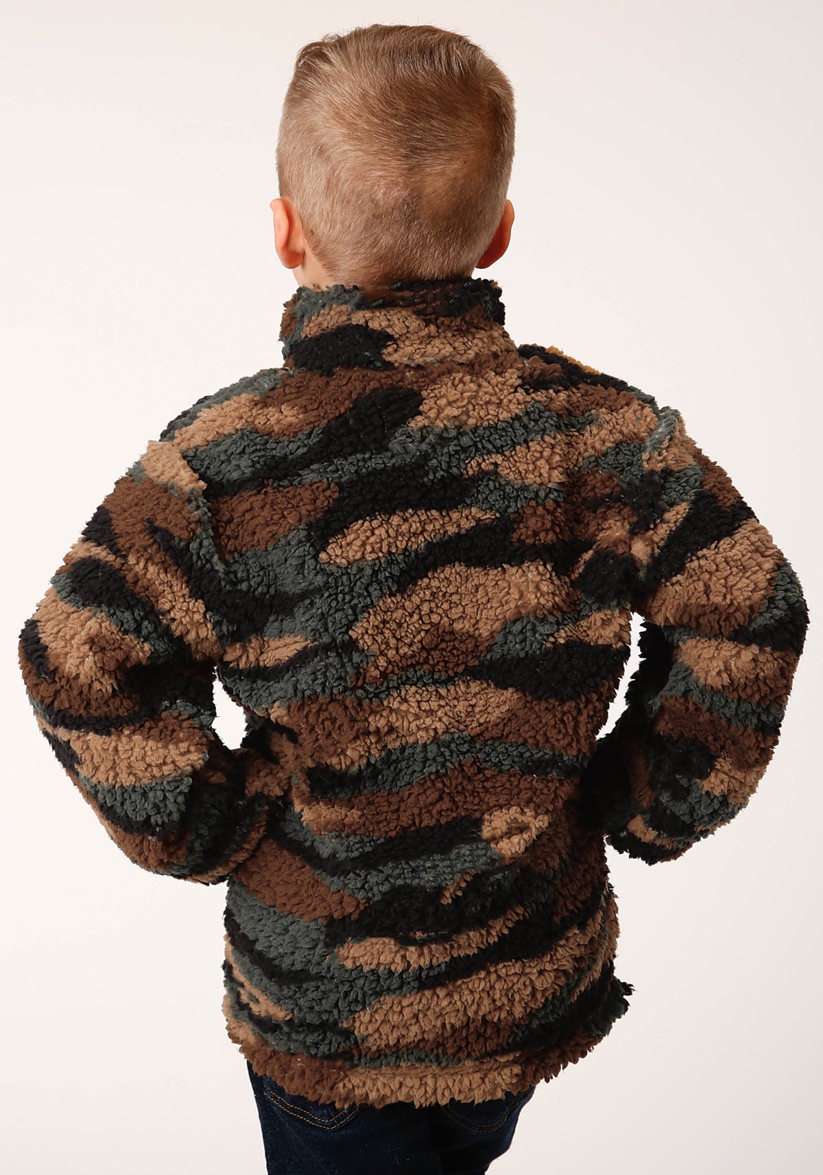 Boys Polar Fleece  Camo Print Pullover